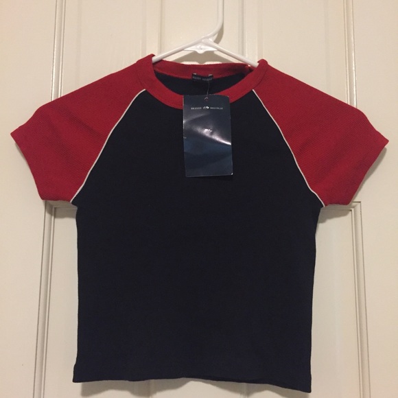 Brandy Melville Tops - NWT navy and red bella top
